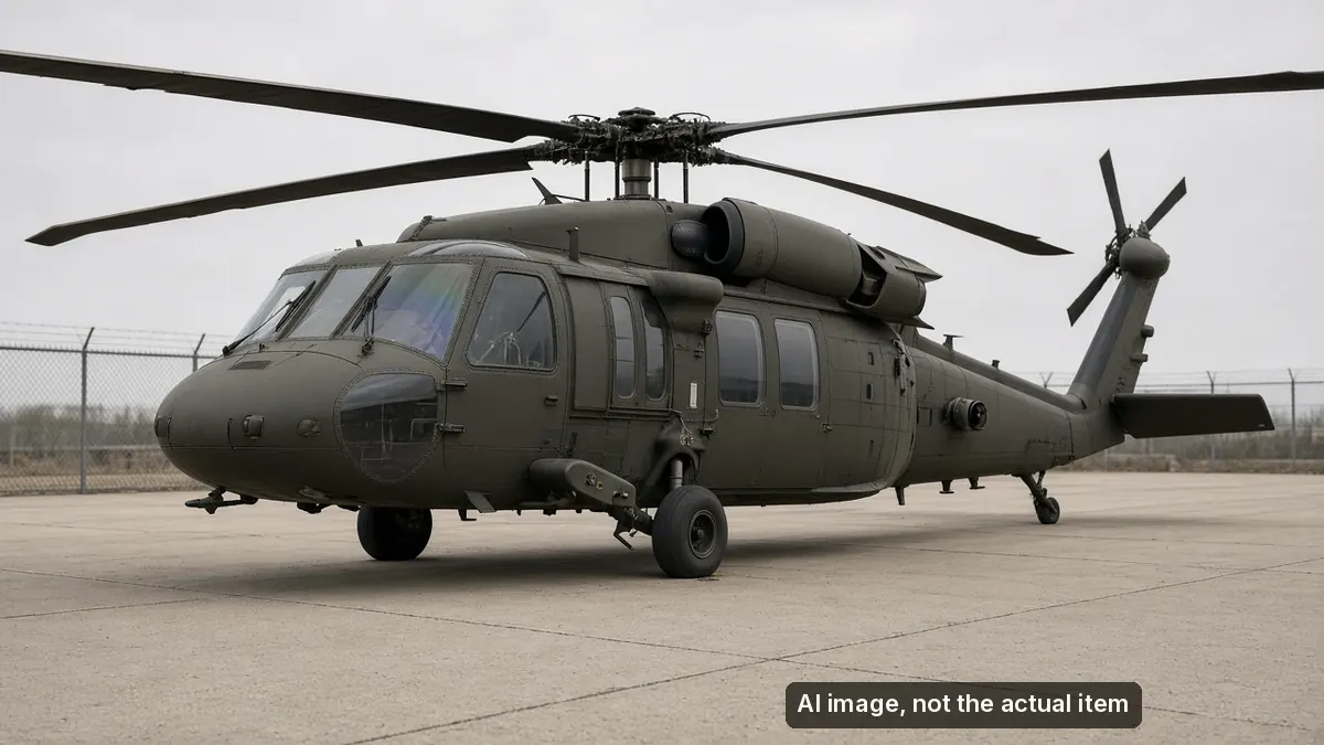 AI-generated illustration of a Sikorsky UH-60A Black Hawk helicopter